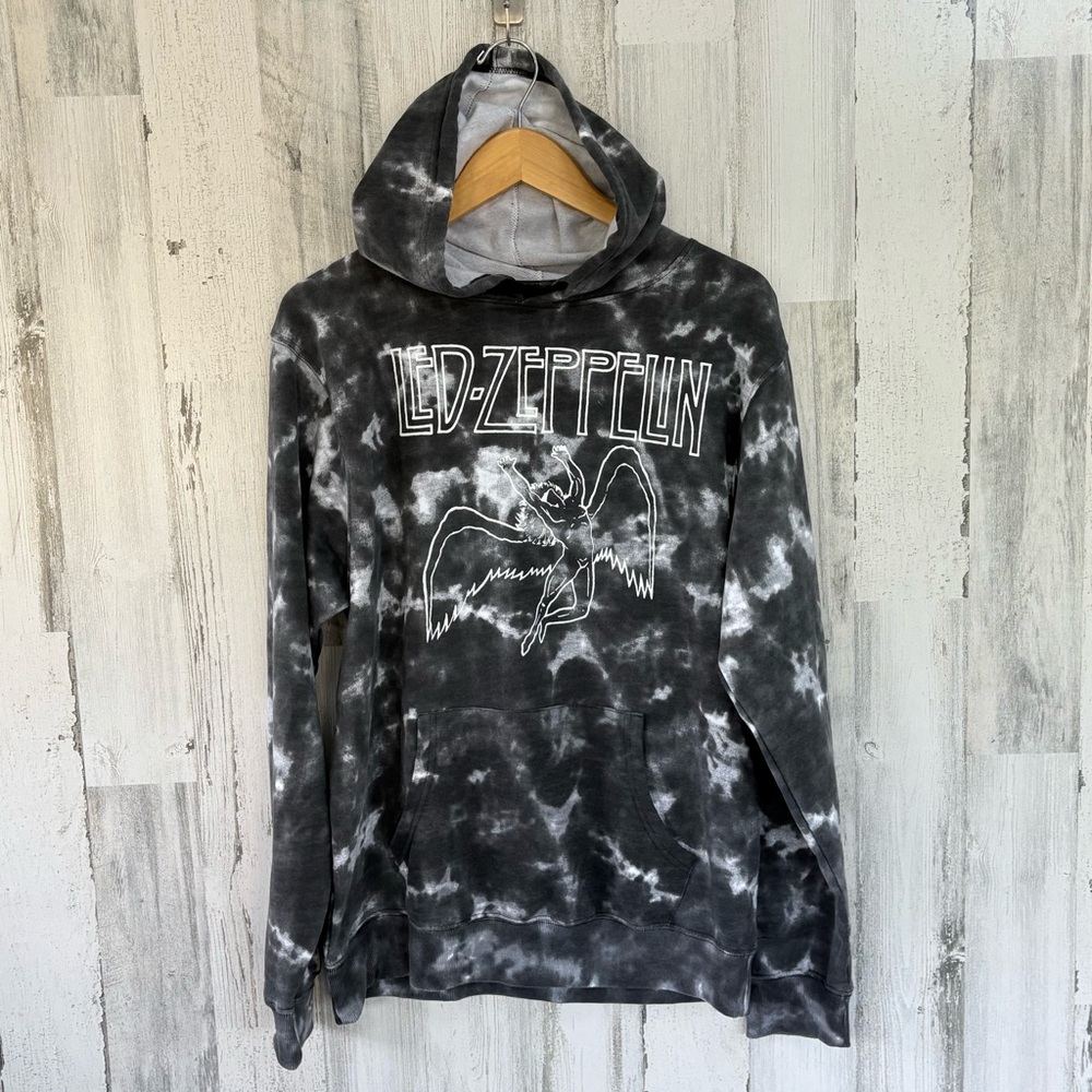 Led Zeppelin Men’s Size Medium Falling Icarus Logo Drawstring Hoodie